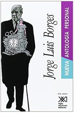 Portada de Antología personal de Jorge Luis Borges con elementos literarios